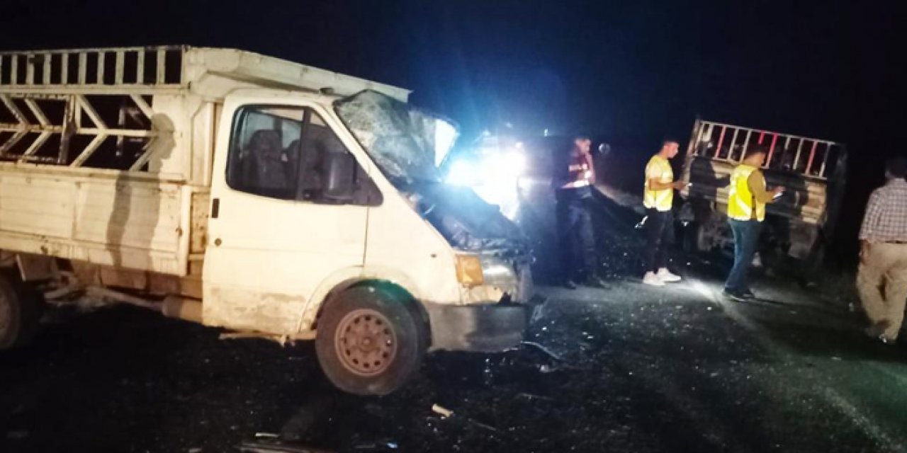 Şanlıurfa'da iki kamyonet birbirine girdi