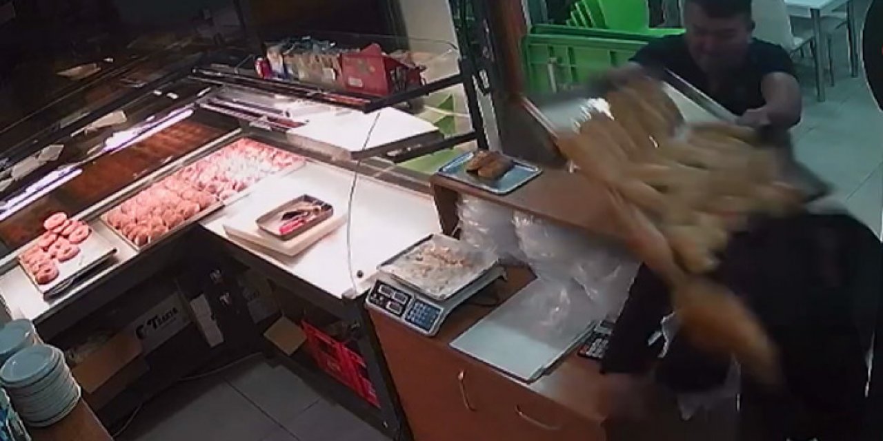 Hırsızın feleğini tepsi şaşırttı