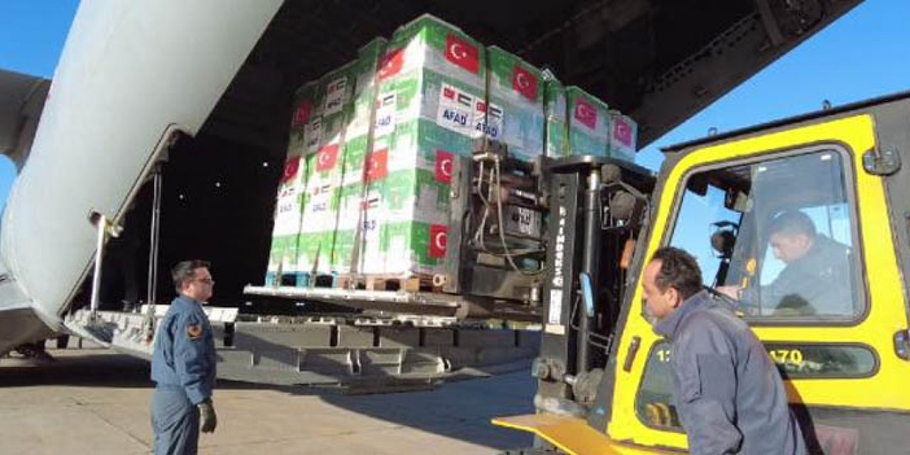 Gazze’ye gönderilen yardım Mısır’a ulaştı