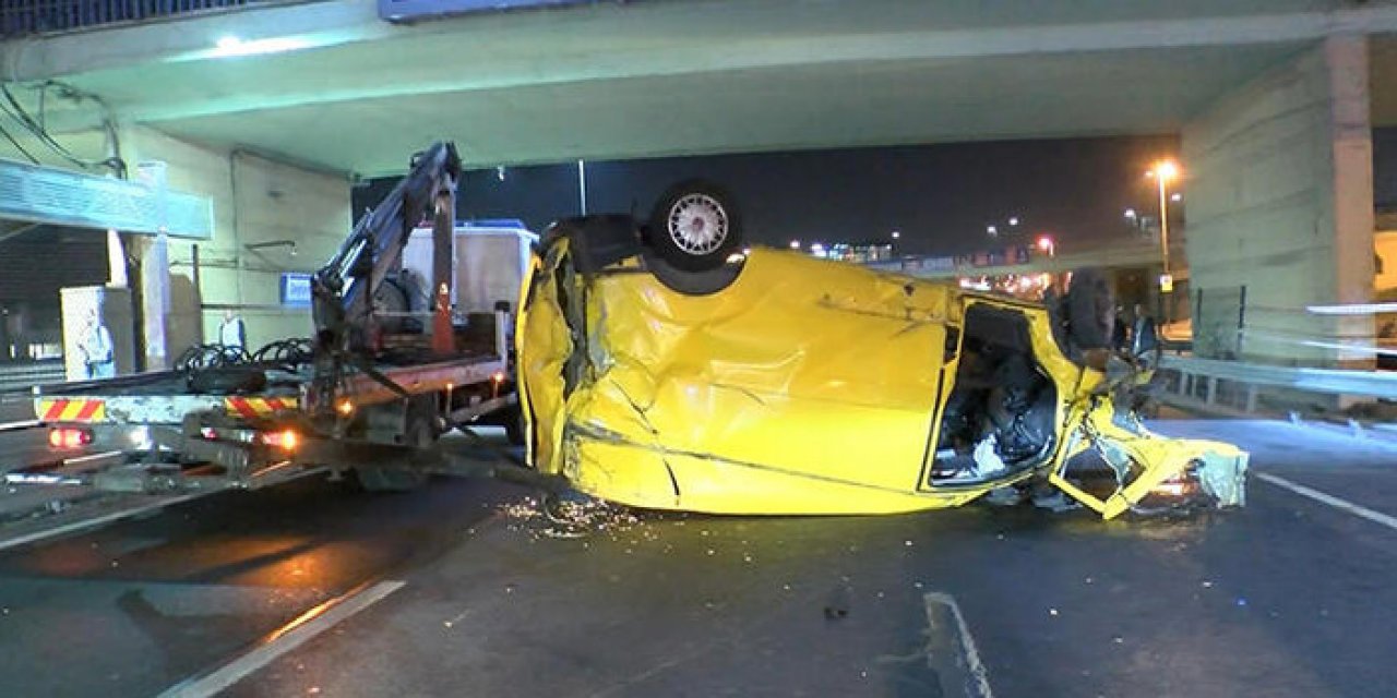 Minibüs takla attı: 1 ölü 4 yaralı