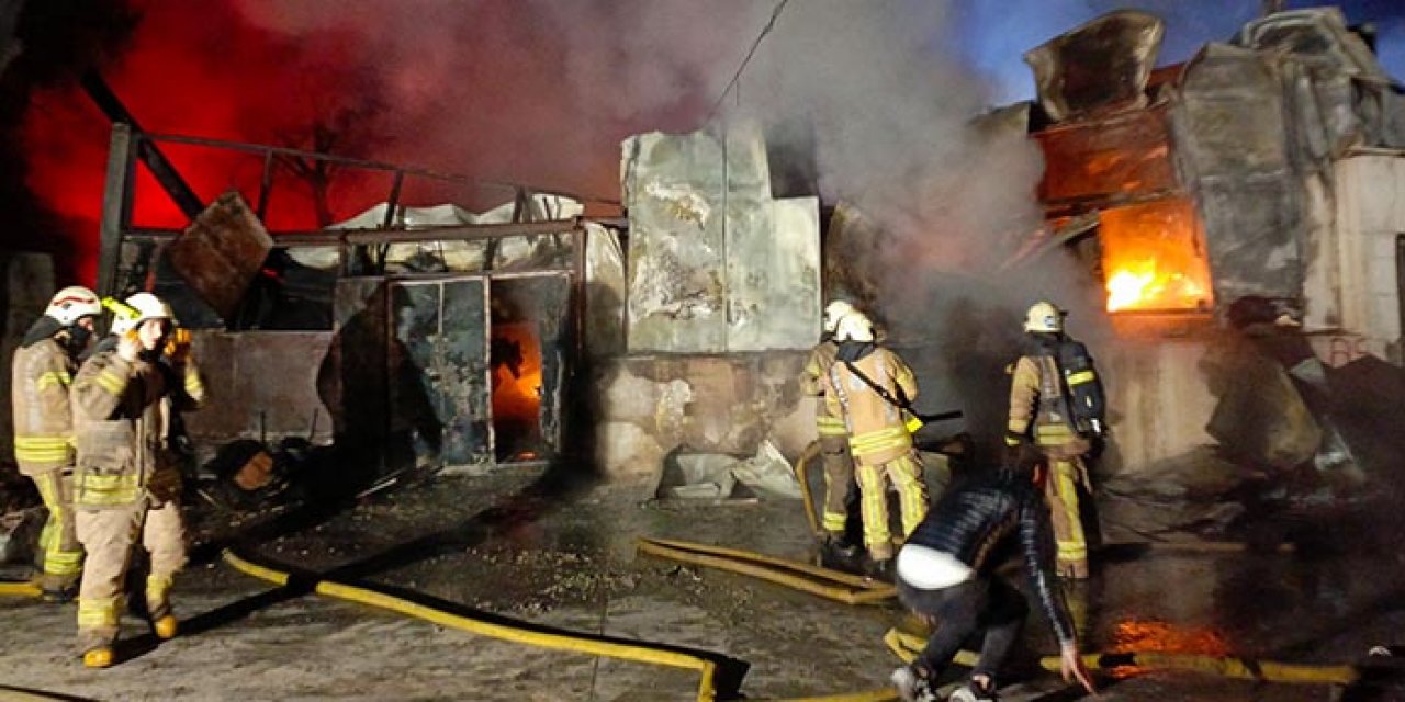 Ateş tutuşturma jeli üreten fabrikada yangın!
