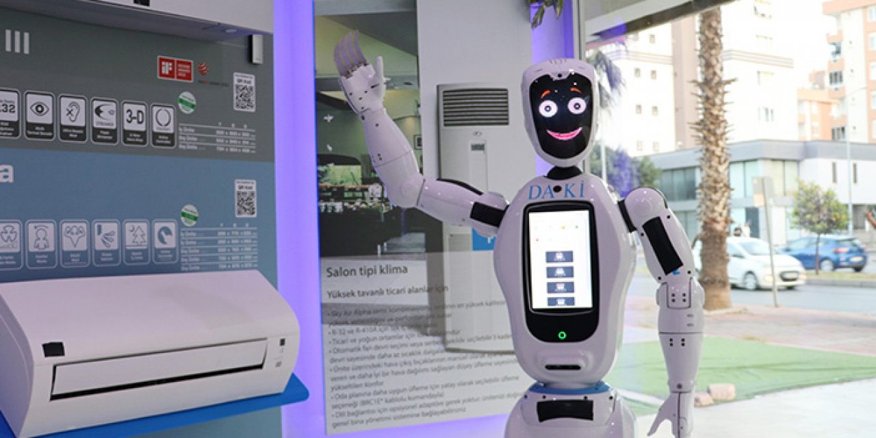 Bu robot klima satışı yapıyor