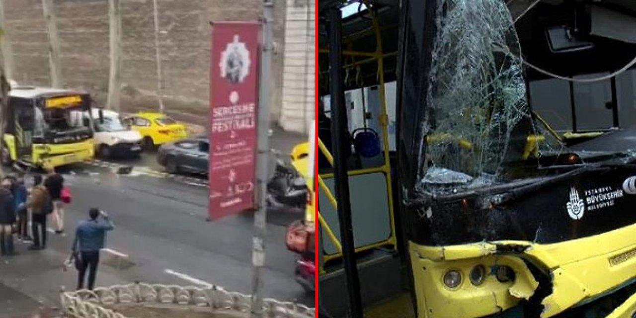 İETT otobüsleri birbirine girdi