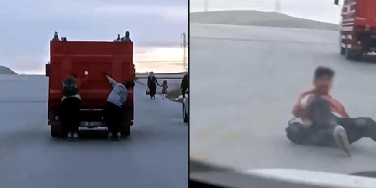 Ankara’da “patenli” gençlerin tehlikeli yolculuğu