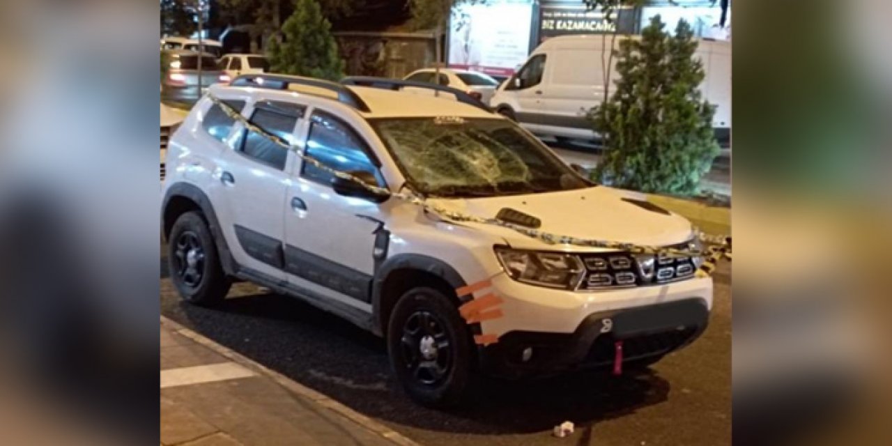 4’üncü kattan otomobilin üstüne düştü