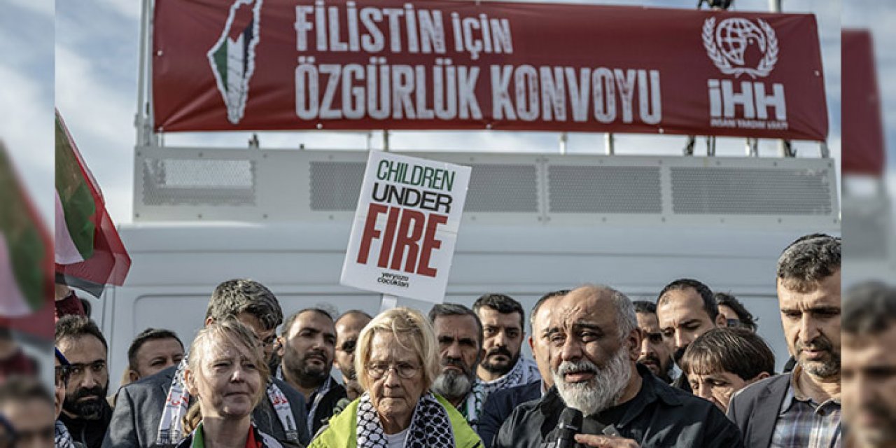 İHH'nın "Filistin İçin Özgürlük Konvoyu" Adana'ya hareket etti