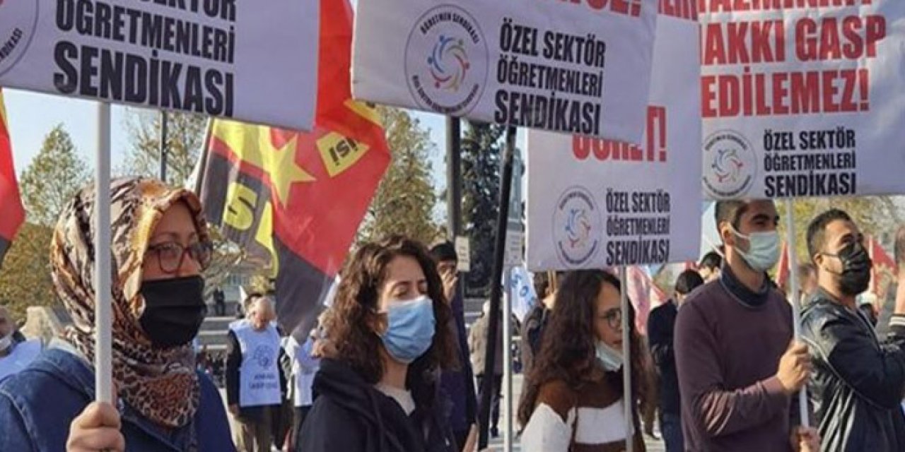Özel sektör öğretmenlerinden “insanca yaşamak istiyoruz” tepkisi