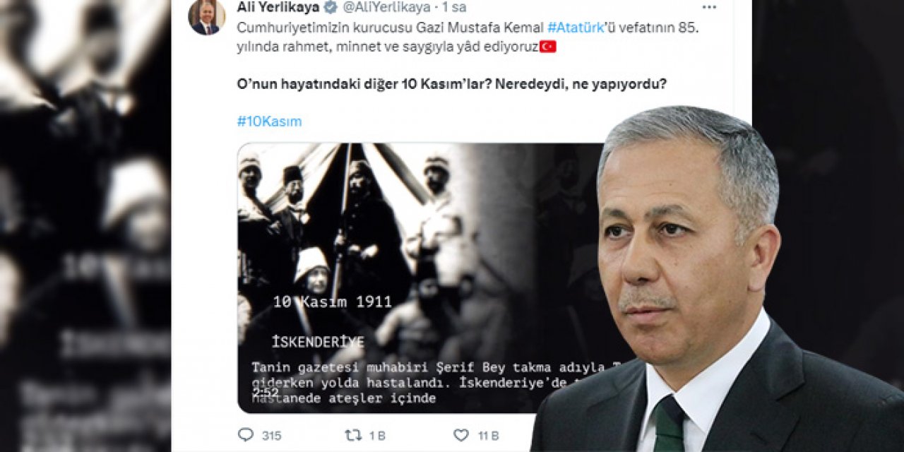 İçişleri Bakanı Ali Yerlikaya'nın Atatürk'ü andığı video büyük beğeni topladı