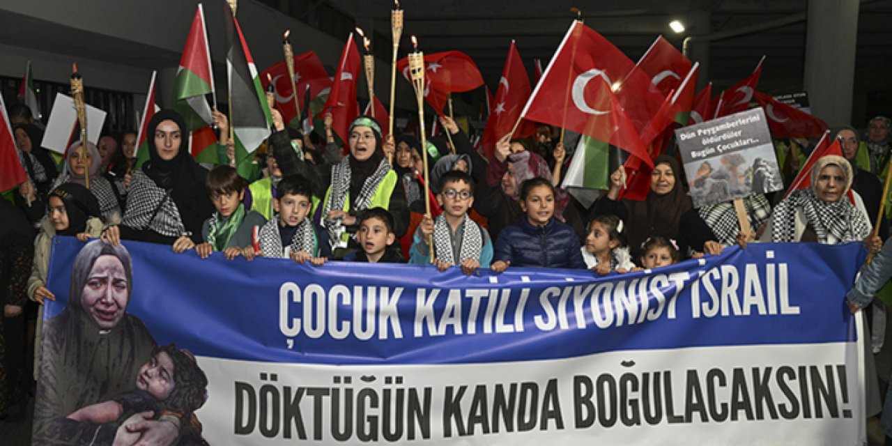 Gazze'de hayatını kaybeden çocuklar için Ankara'da yürüdüler