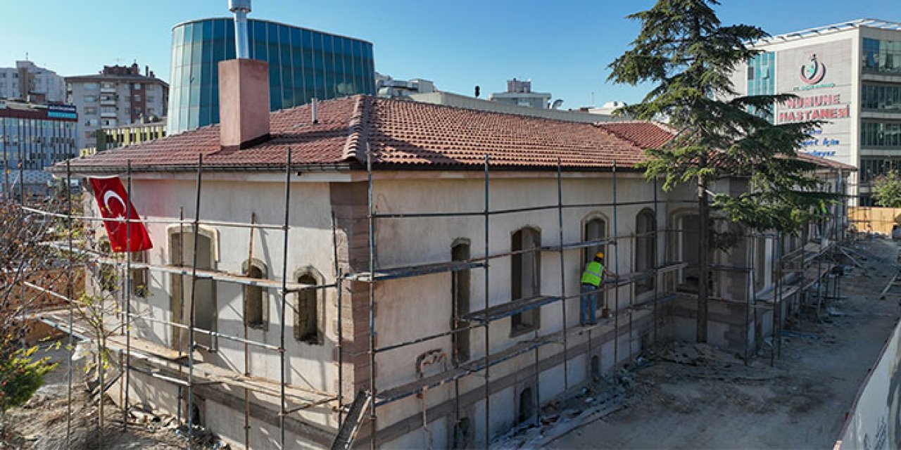 Konya'daki tarihi bina restore ediliyor