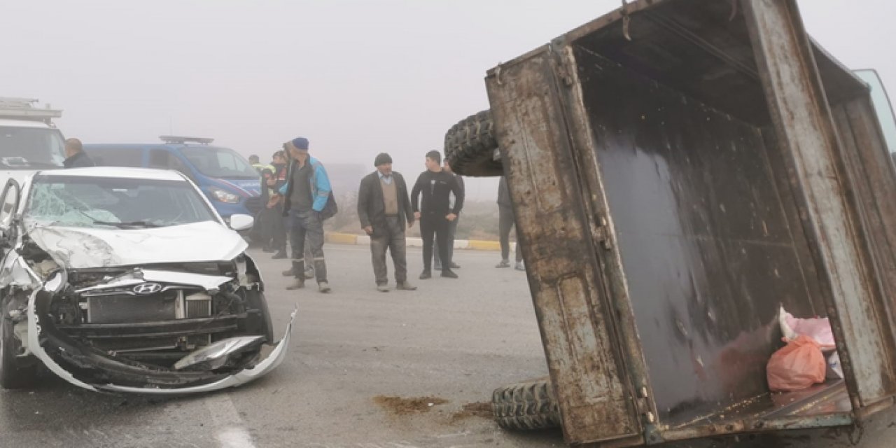 Konya’da korkunç kaza! Römorka çarptı: 7 yaralı