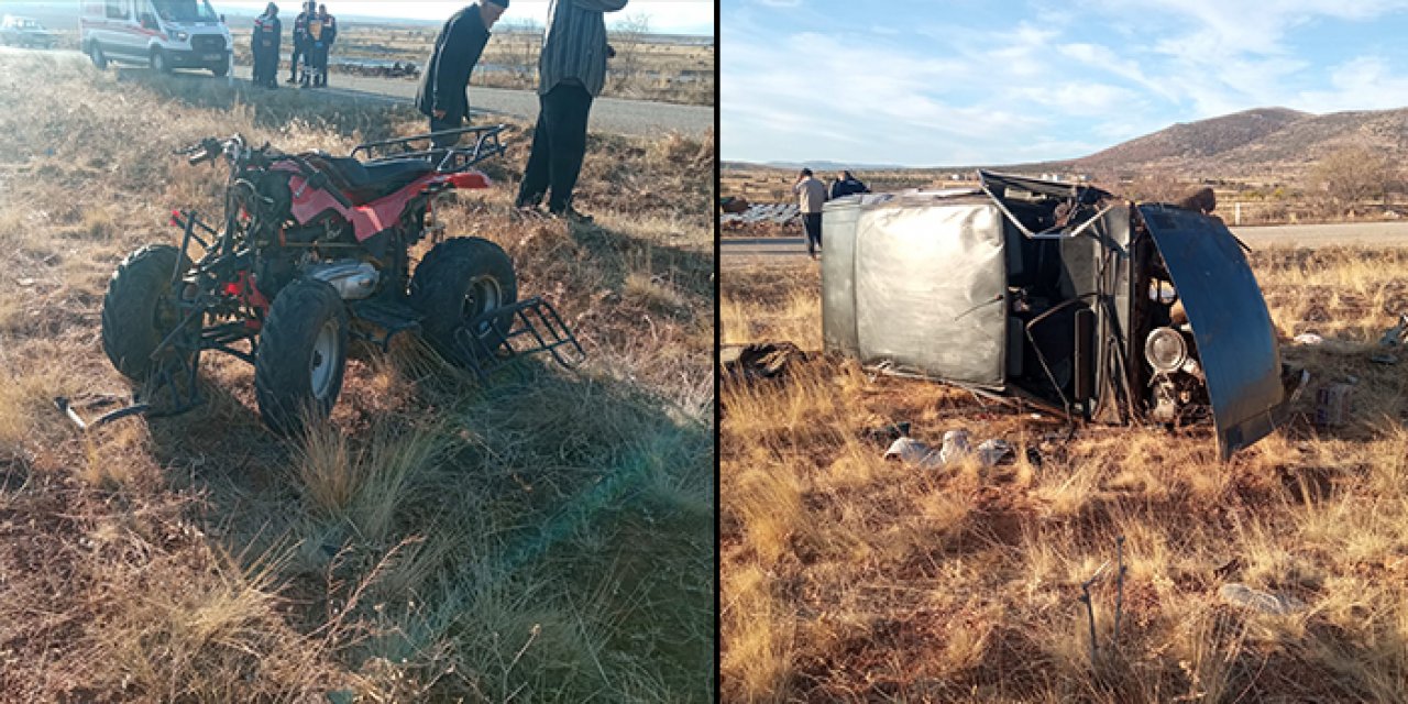 Otomobil ile ATV’ye çarptı: 1’i ağır 2 yaralı