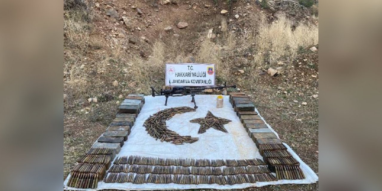 Teröristlere ait çok sayıda mühimmat ele geçirildi