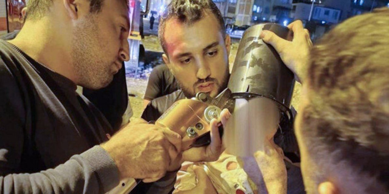 Kafası kovaya sıkışan çocuğun imdadına itfaiye ekipleri koştu