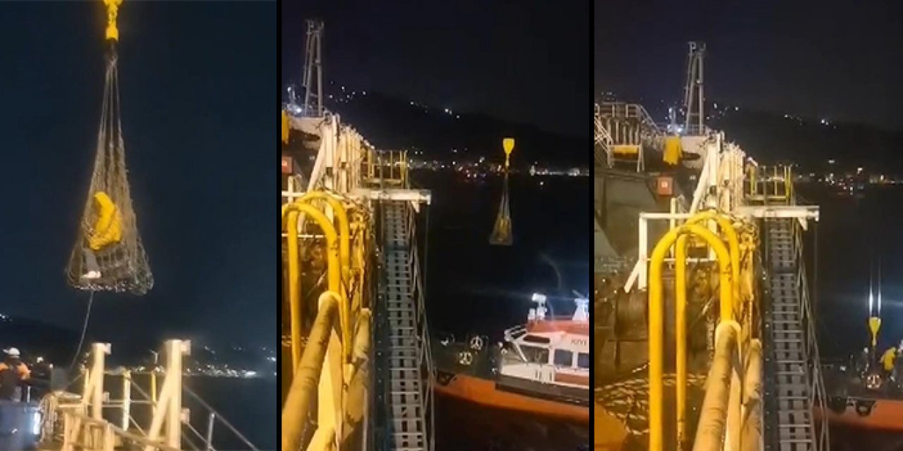 Yaralı gemi personeline yardım operasyonu