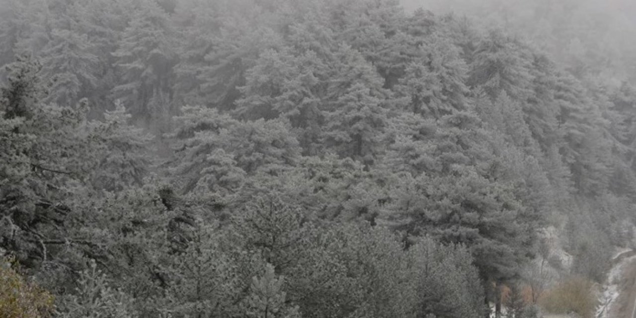 Manisa'da kar yağışı! Dağlar beyaza büründü