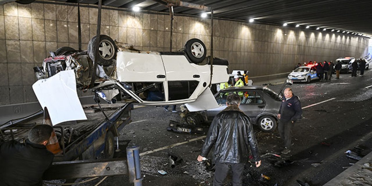 Pursaklar’da zincirleme kaza: 7 yaralı