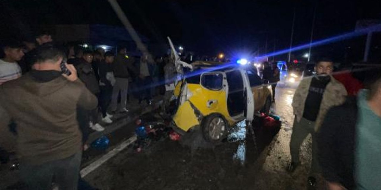 TIR taksiye arkadan çarptı: 2 ölü, 5 yaralı