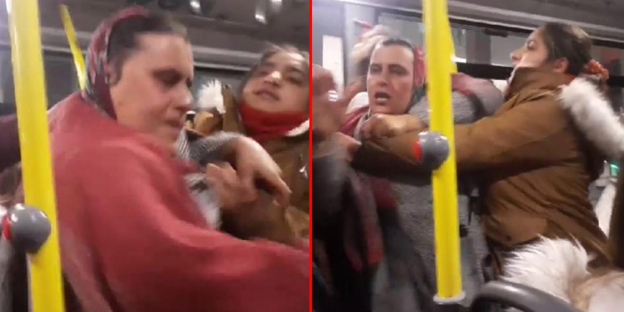 Ankara’da belediye otobüsünde iki kadın birbirine girdi