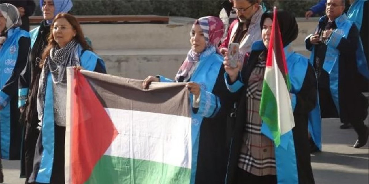 Konya'daki üniversiteler İsrail'in Gazze saldırılarını protesto etti