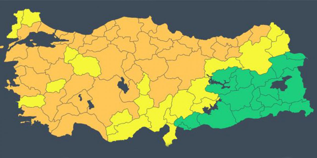 Meteoroloji'den 44 ile turuncu kod