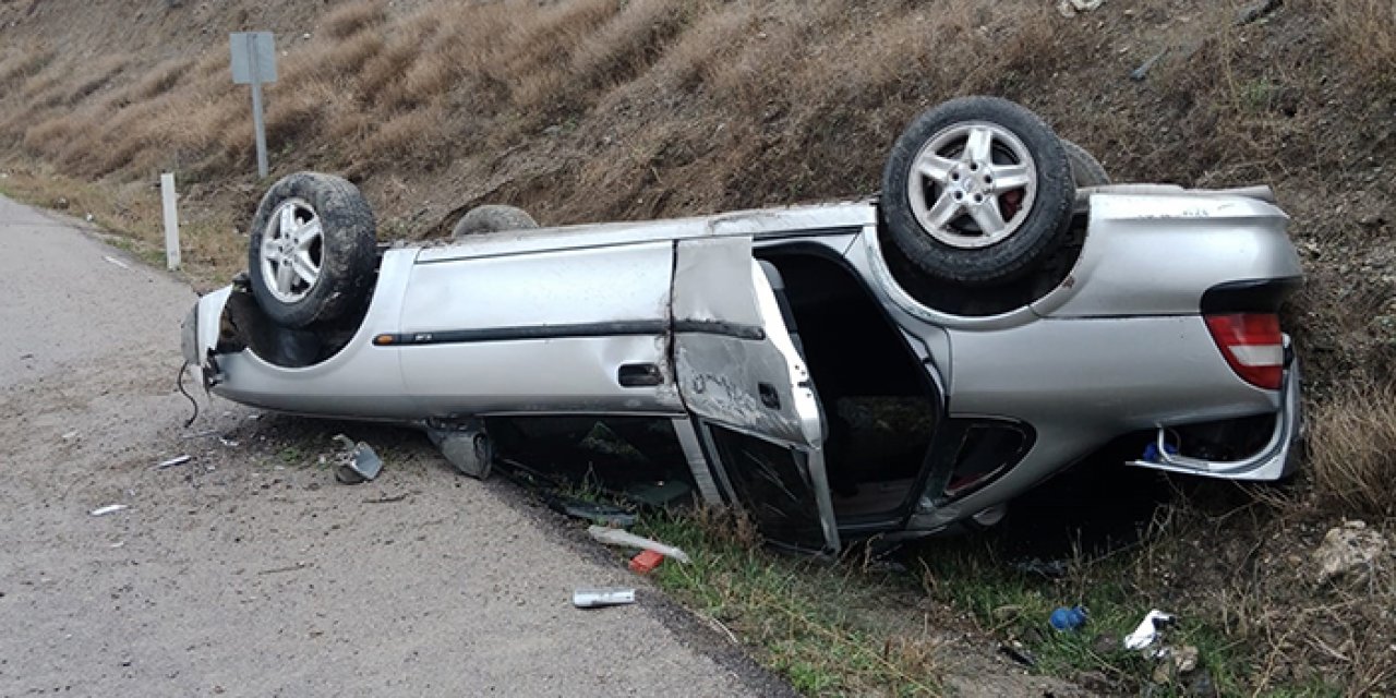 Beypazarı’nda araç takla attı: 2’si çocuk 5 kişi yaralandı