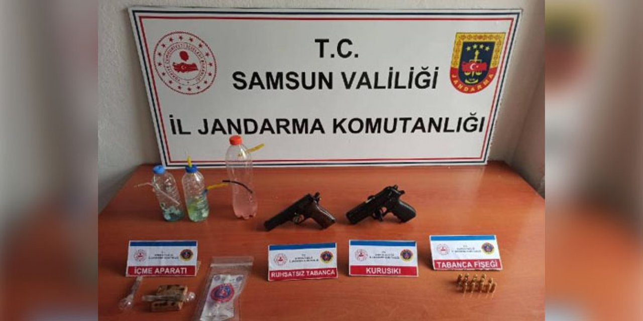 Samsun’da uyuşturucu kullanılan eve baskın