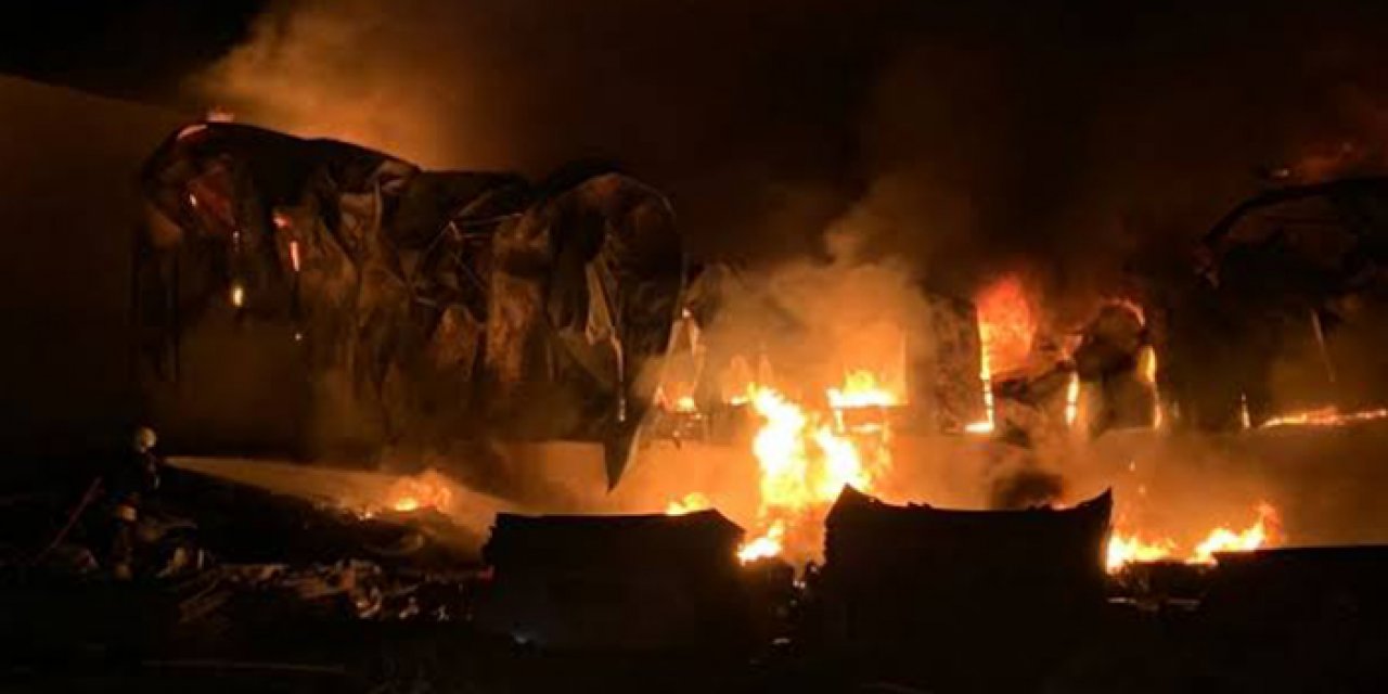Konya’da korkutan yangın! Fabrika alev alev yandı!