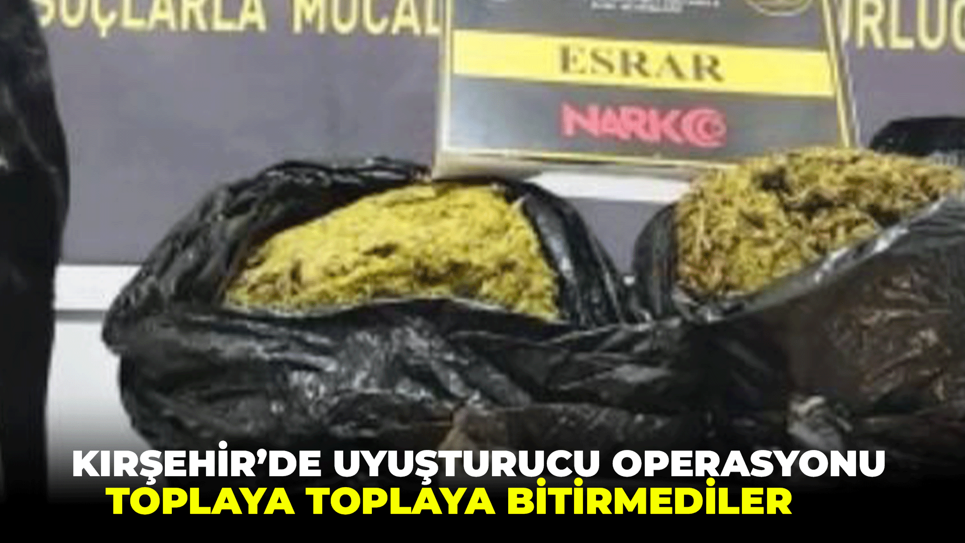 Kırşehir'de bir uyuşturucu operasyonu daha..