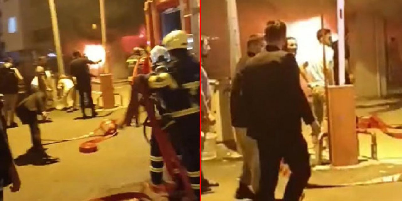 Oto aksesuar deposunda korkutan yangın