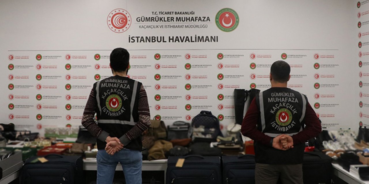 İstanbul Havalimanı'nda milyonlarca liralık kaçak eşya operasyonu!