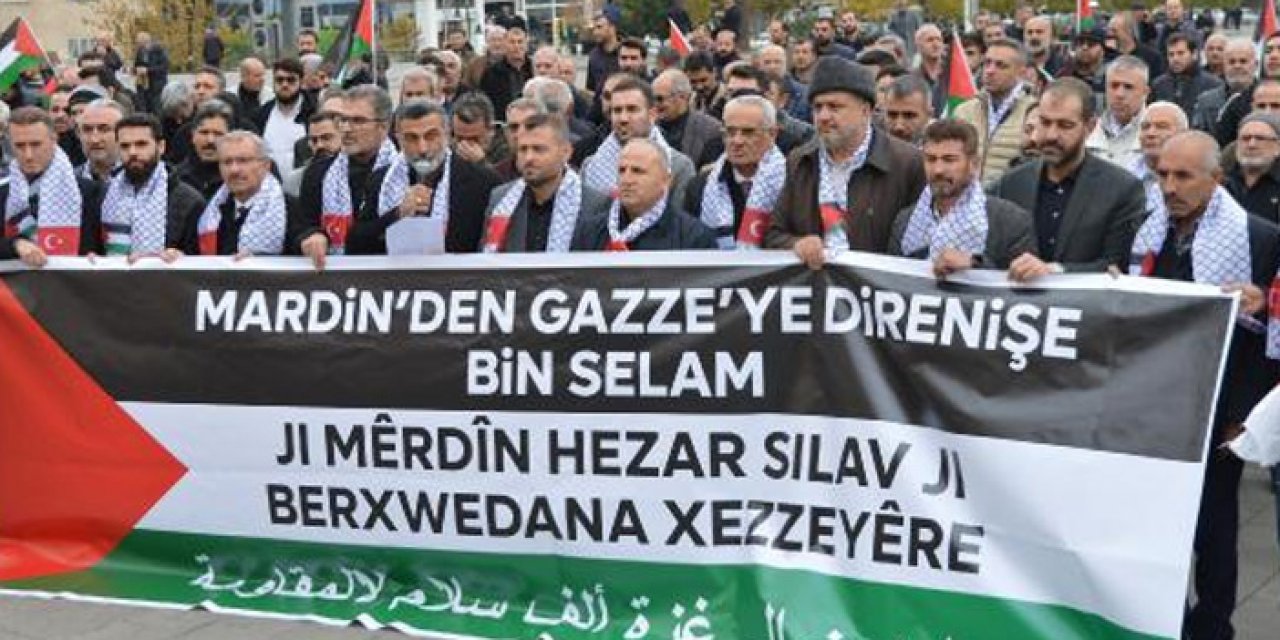 Mardin ve Diyarbakır’da Filistin’e destek yürüyüşü