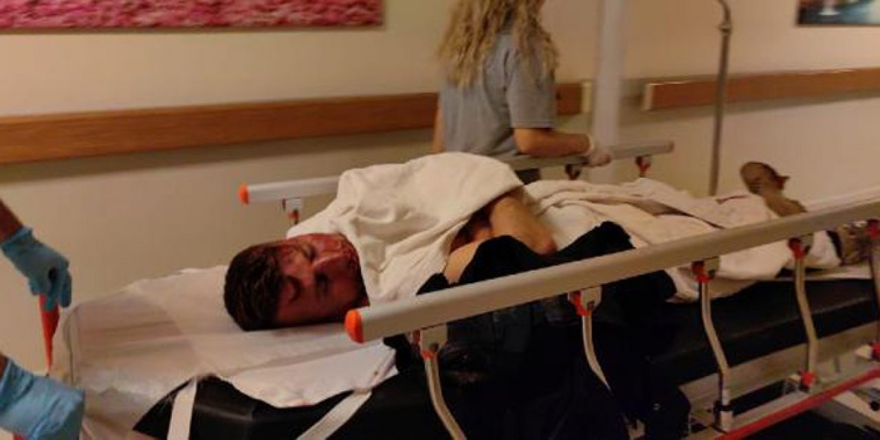 Önce kaldırım taşıyla darbedildi sonra tutuklandı