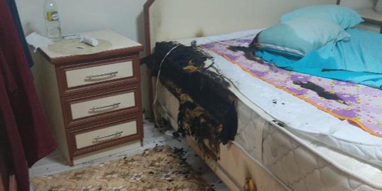 Elektrikli battaniye patladı: 1 kişi yaralandı