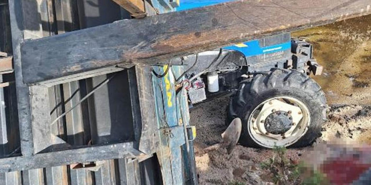 Traktör ile römork arasına sıkışan 23 yaşındaki genç yaşamını yitirdi