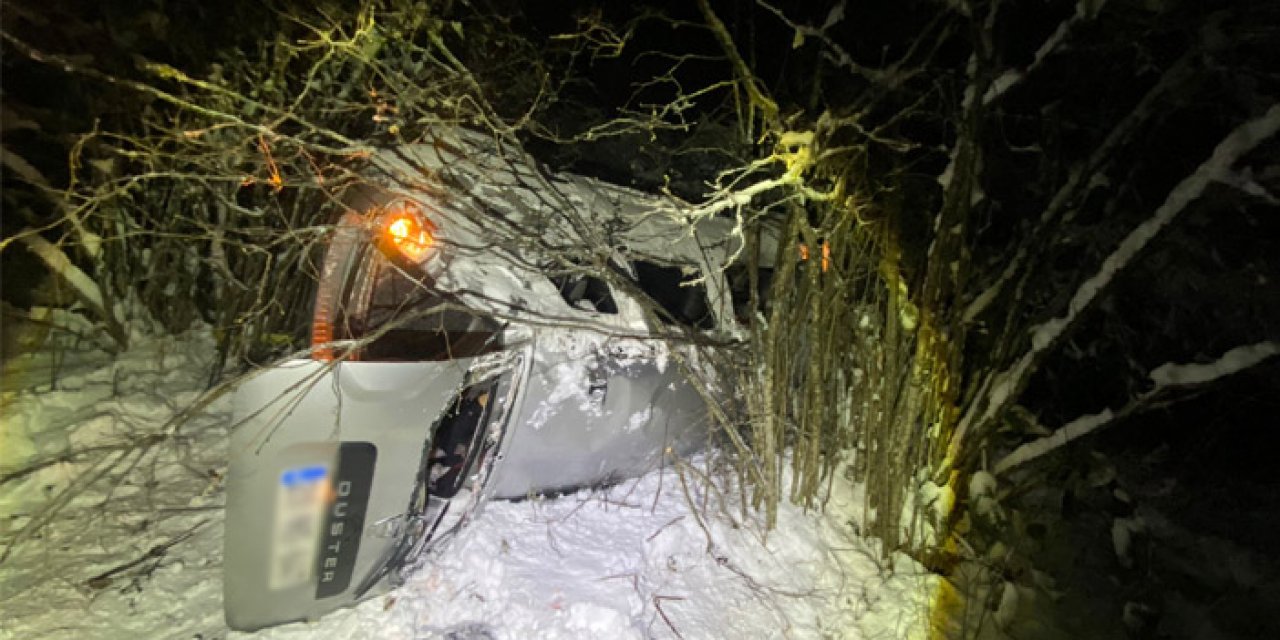 Giresun'da uçuruma yuvarlanan cipte 1 ölü 3 yaralı!