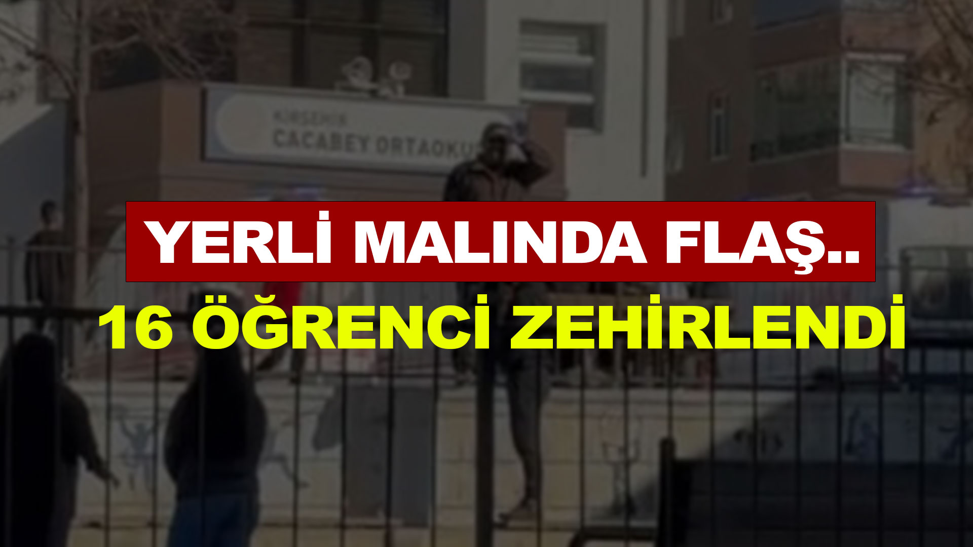 Yerli malında flaş olay: 16 öğrenci zehirlendi...
