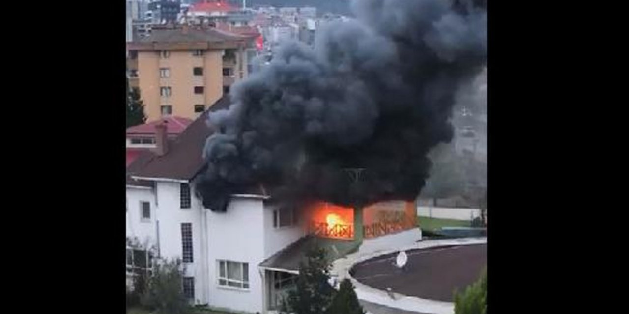 Üniversitenin tesisi alev alev alev yandı