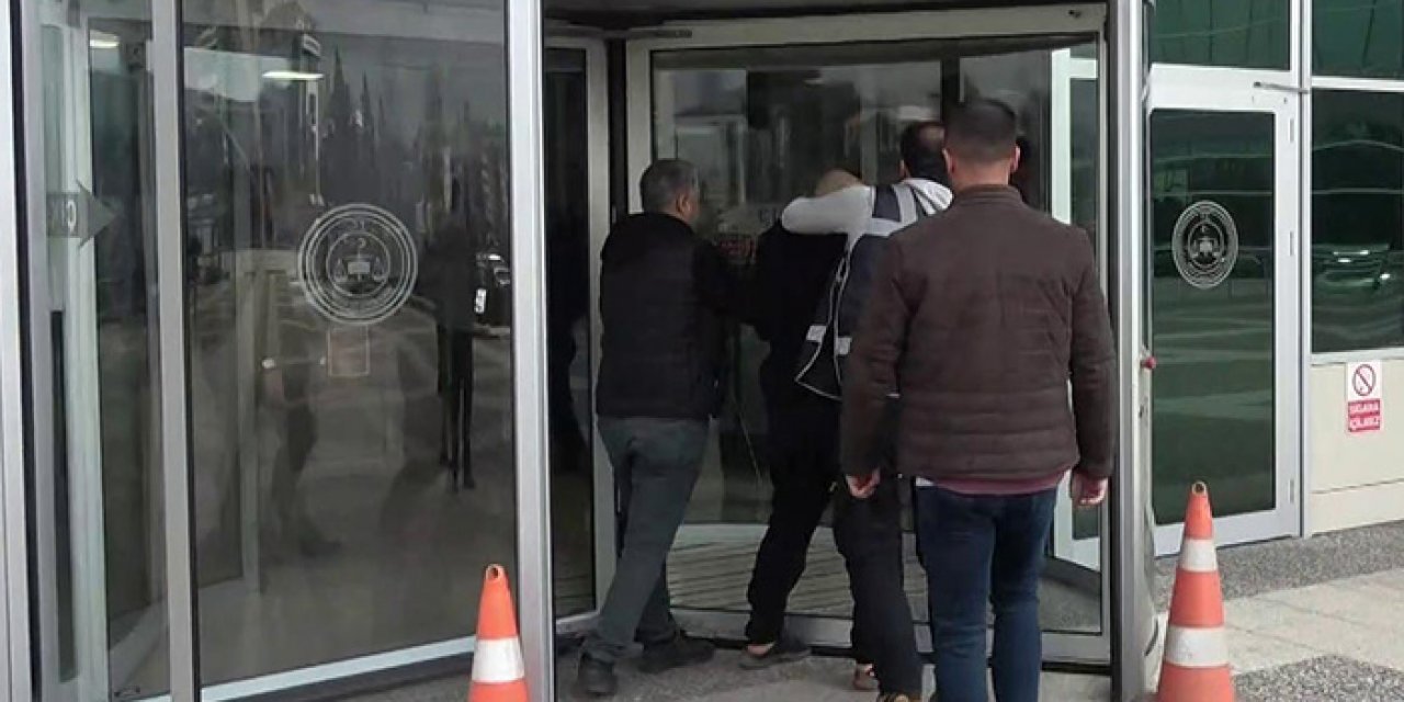 Bolu'da hırsızlık yapan şahıs adliye camına kafa attı