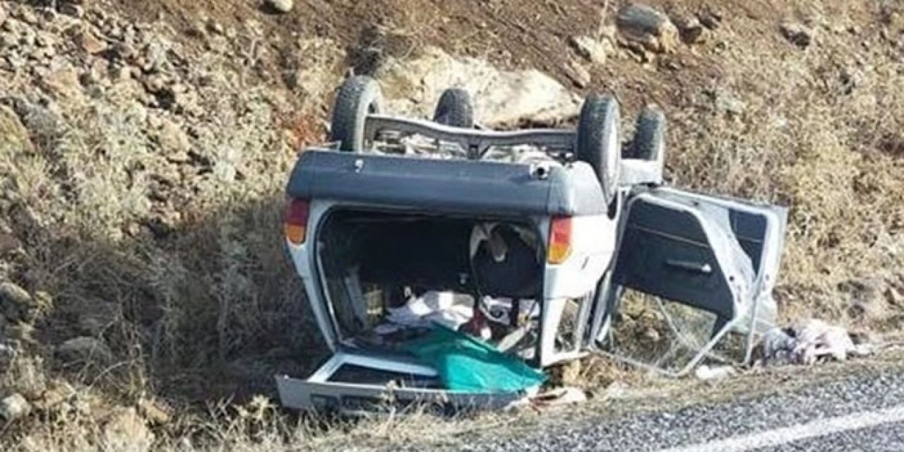 Konya'da otomobil devrildi! Yaralılar var