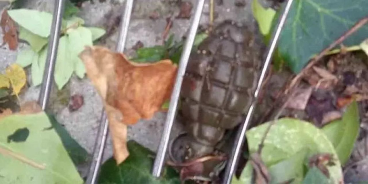 Apartmanın önünde el bombası bulundu