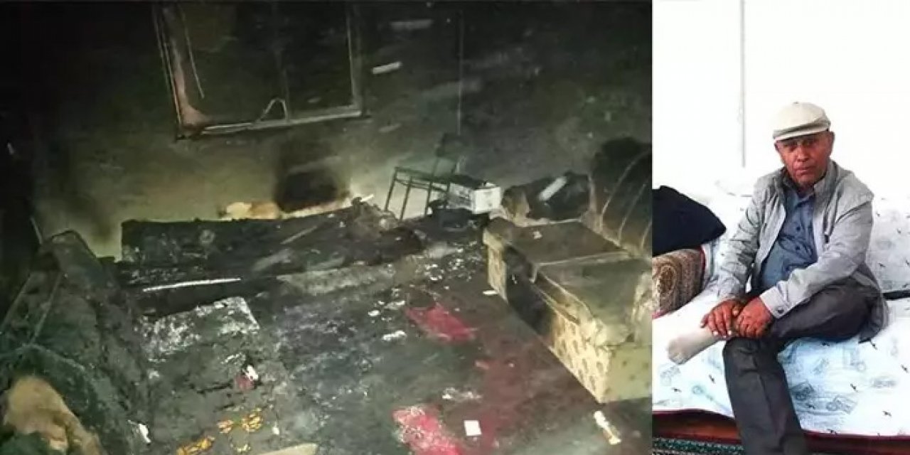 Yaşlı adam evinde çıkan yangında ölü bulundu