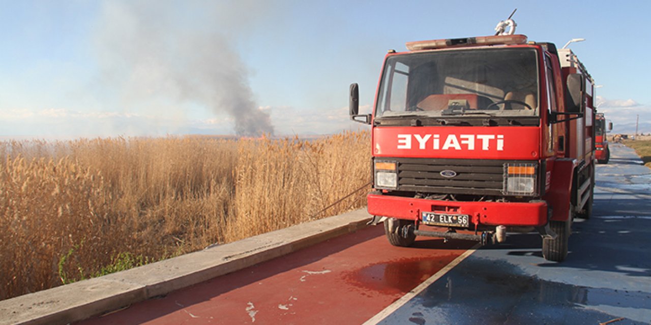 Konya'da yangın paniği: Doğal alan zarar gördü!
