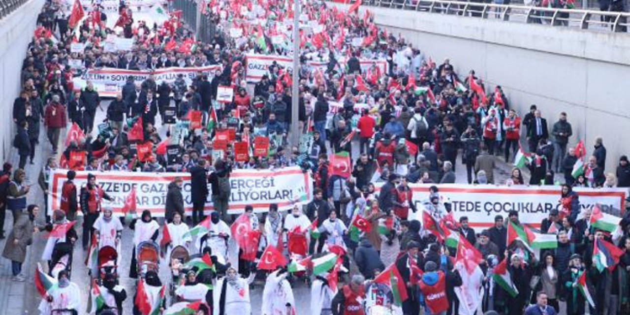 Ankara’da "Gazze" sesleri yankılandı