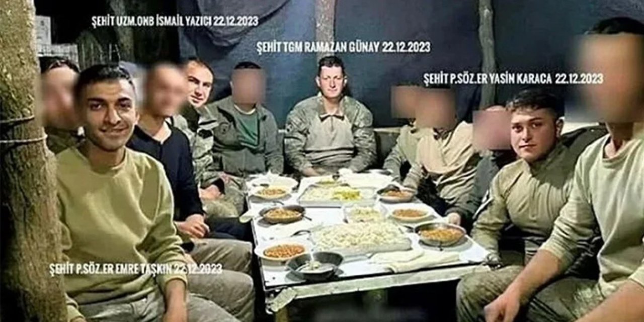 Bir fotoğraf 4 şehit: Kahramanlardan geriye bu görüntü kaldı