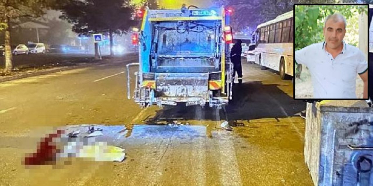 Çöp konteynerini boşaltan işçiye taksi çarptı