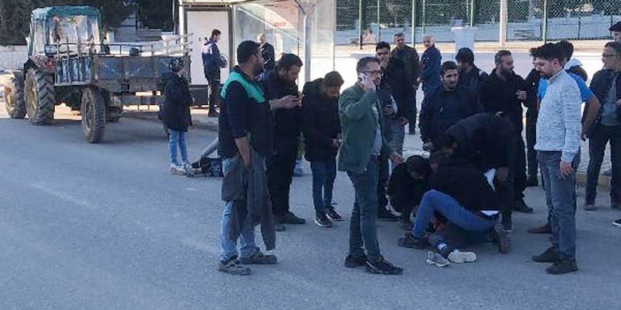 Anne ve çocuğuna traktör çarptı: 1 ölü