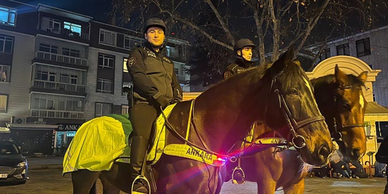 Başkentte atlı polis devriyesi: Yılbaşı denetimi yaptılar