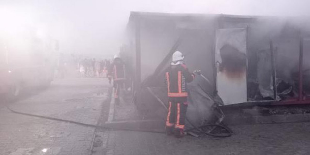 Konteyner kentte korkutan yangın