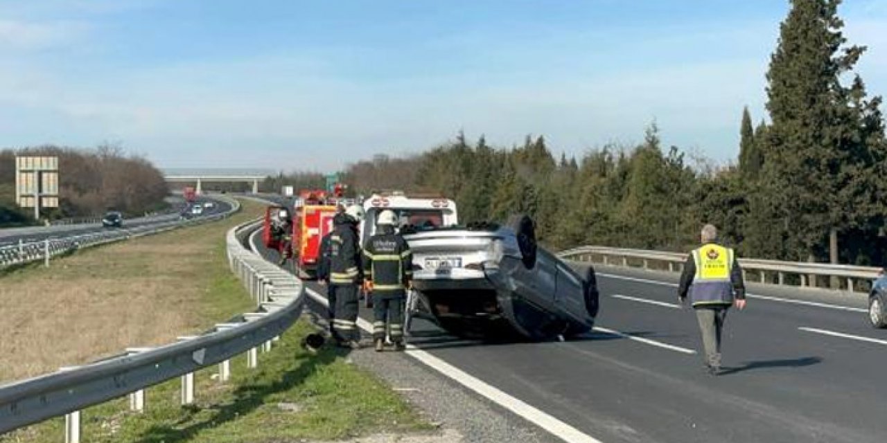 TEM'de zincirleme kaza: 3 kişi yaralandı